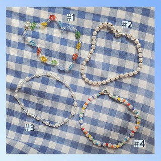 Vòng tay handmade hạt nhựa nhiều màu lấp lánh (nhiều mẫu)
