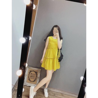 Váy suông bèo tầng dáng chữ A