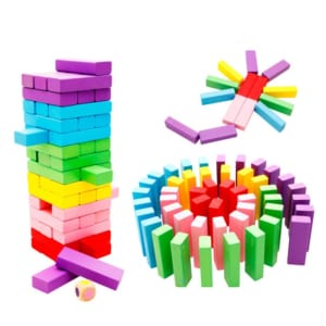 Đồ chơi gỗ trí tuệ- Rút gỗ Màu Sắc 48/51 thanh size to
