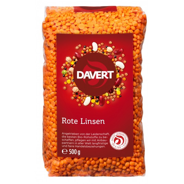 Đậu lăng đỏ hữu cơ Davert (500g)