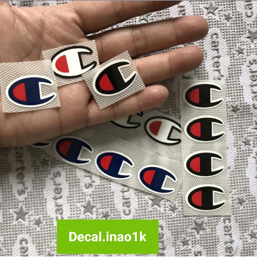 Hình dán nhiệt Champion nhiều size nhiều màu sắc