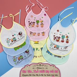 Yếm sơ sinh 💚freeship💚 yếm sơ sinh buộc dây cho bé