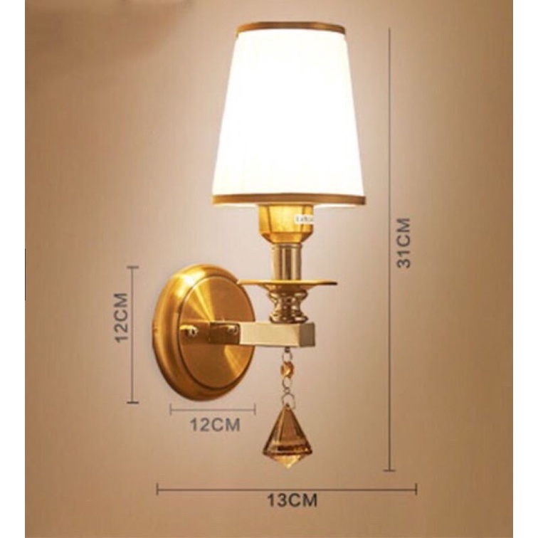 Đèn ngủ led gắn tường đế gỗ tự nhiên sơn bóng cao cấp