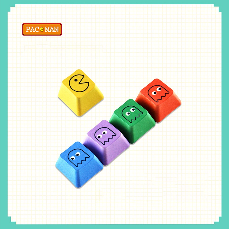 Keycap pbt Mario Pac Man bàn phím cơ bổ sung cá nhân hóa keycap 5 nút