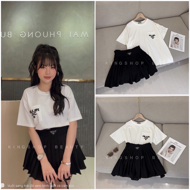 Set Váy Áo Prada Túi Ngựcccccccccccccccccc