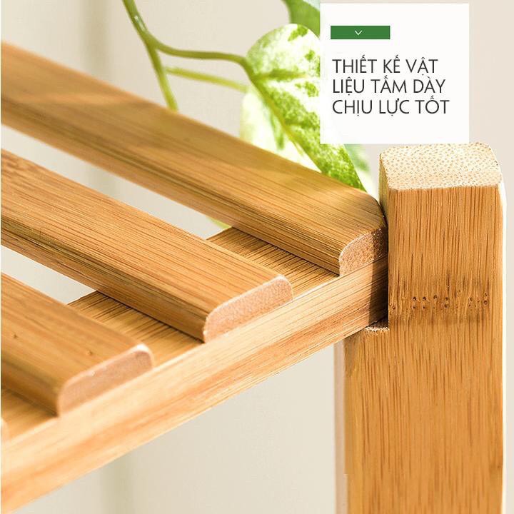 [ĐẸP NHÀ-ĐẸP CỬA] Kệ Hoa Nhiều Tầng PiHouse Có Giá Để Hoa BằngVật Liệu Gỗ Tre Thân Thiện Môi Trường