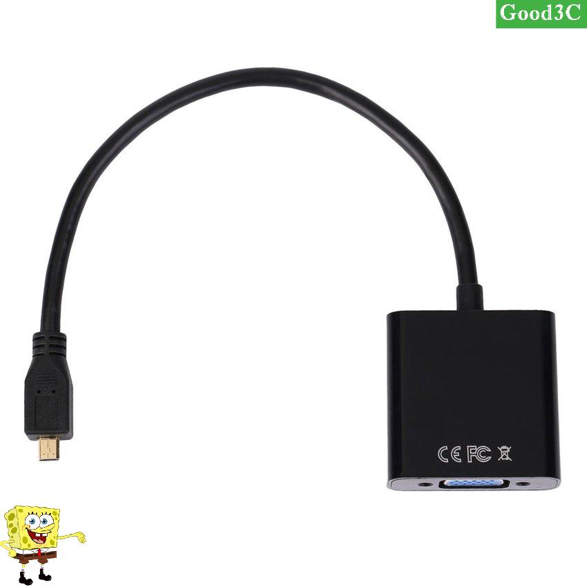 【Good】 1080P Micro HDMI-compatible To VGA Female Video Cable Converter Adapter