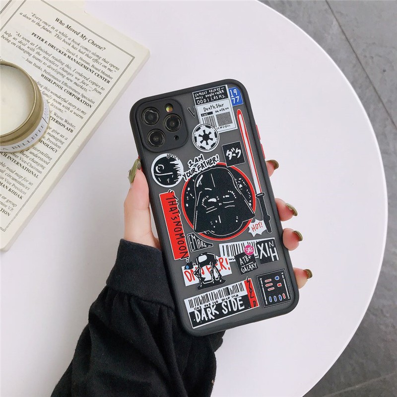 Ốp điện thoại cứng in hình hoạt hình Star wars cho Iphone 11 pro max X Xs Max Xr 7 8 6 6s Plus