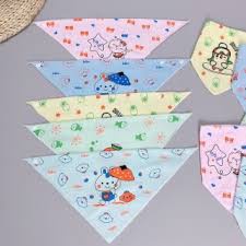 [ HÀNG ĐẸP ] Khăn Yếm Tam Giác cotton 2 lớp siêu mềm, viền màu cho bé, có cúc bấm 2 nấc