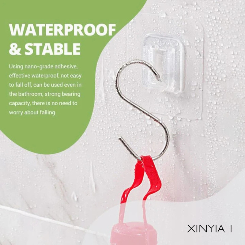 Móc Treo Đồ Dán Tường Bằng Nhựa Chống Thấm Nước Cho Nhà Bếp / Phòng Tắm Xy1