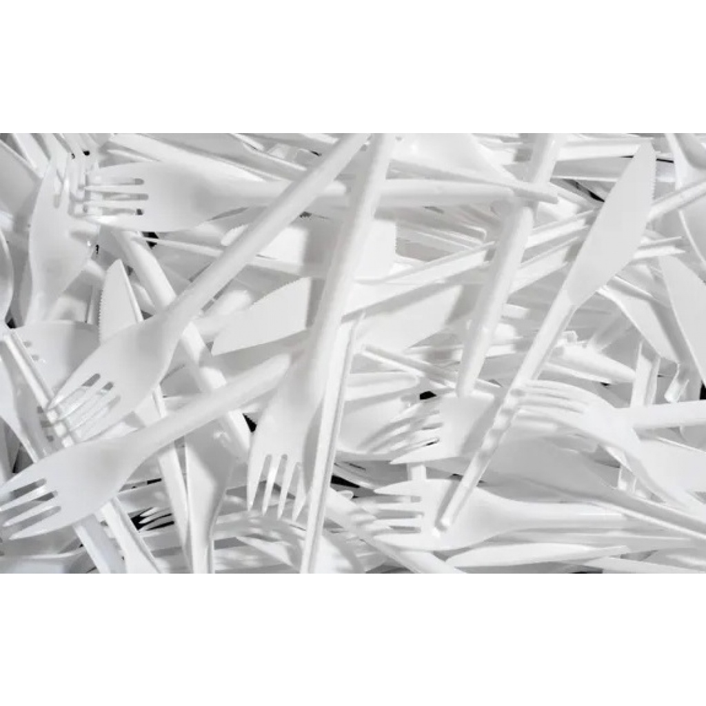 Combo 50 chiếc, 100 chiếc dĩa nhựa trắng dùng 1 lần giá rẻ, an toàn sử dụng