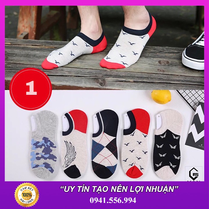 Sale - Tất Nam Cotton Hè 2019 - Set 5 Đôi