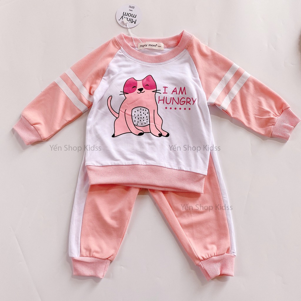 Sale !!! Bộ Dài Tay Da Cá Hàng Minky Mom Họa Tiết Động Vật Cho Bé (Size 7-19kg ) (SP001370)