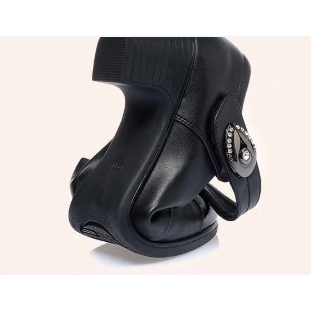 Giày Cao Gót Đế Mềm Dày Thời Trang Xuân Thu 2022 Cho Nữ Trung Niên