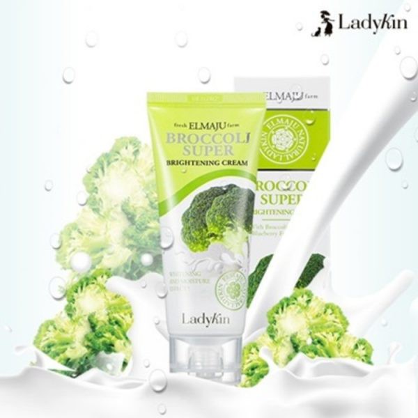 KEM DƯỠNG TRẮNG LÊN TONE DA KEM BÔNG CẢI XANH LADYKIN BROCCOLI SUPER BRIGHTENING CREAM