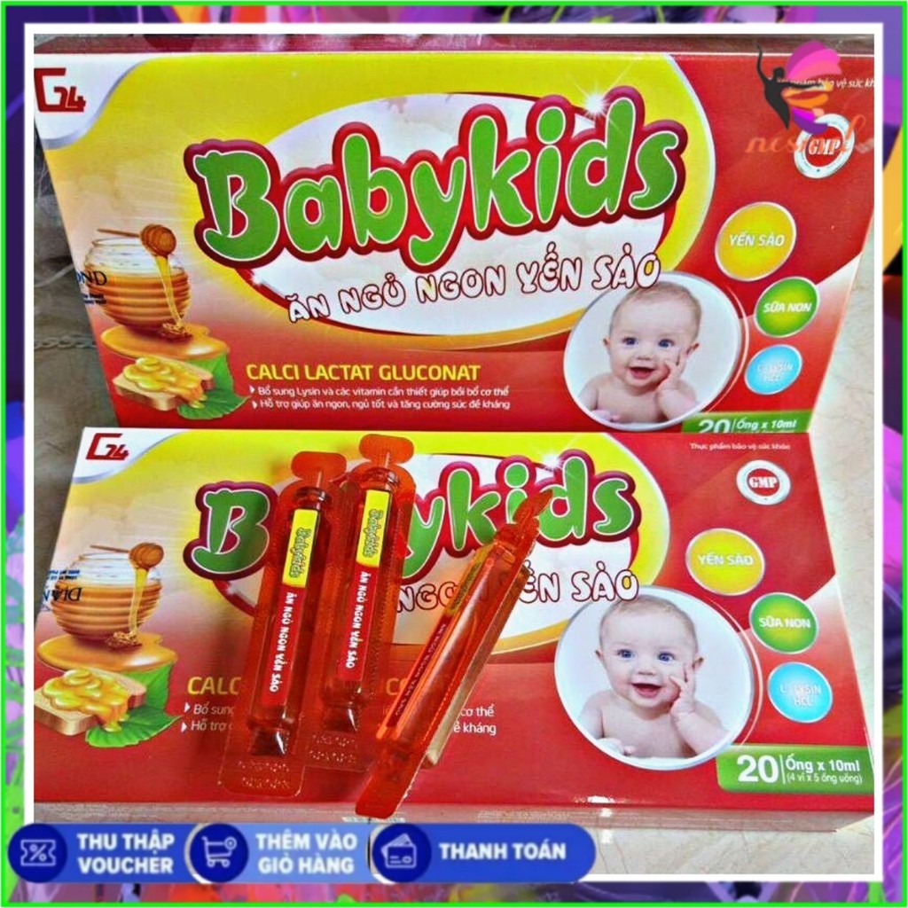 5 Hộp BabyKids ăn ngủ ngon yến sào Bổ sung khoáng chất Tăng sức đề kháng Ăn ngon Ngủ ngon babykis  yến xào Ăn ngủ ngon | BigBuy360 - bigbuy360.vn