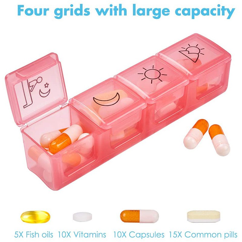 Hộp Đựng Thuốc Chia 4 Ngày 7 Ngày Chống Ẩm