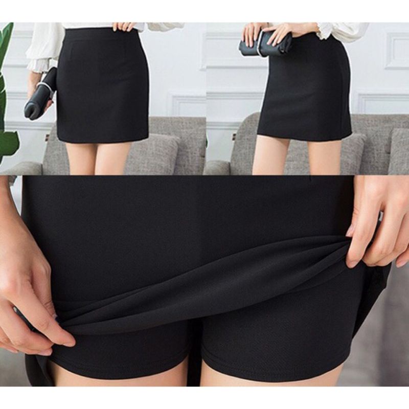 Chân Váy Bút Chì Ngắn Chất Umi Co Giãn  dài 40cm