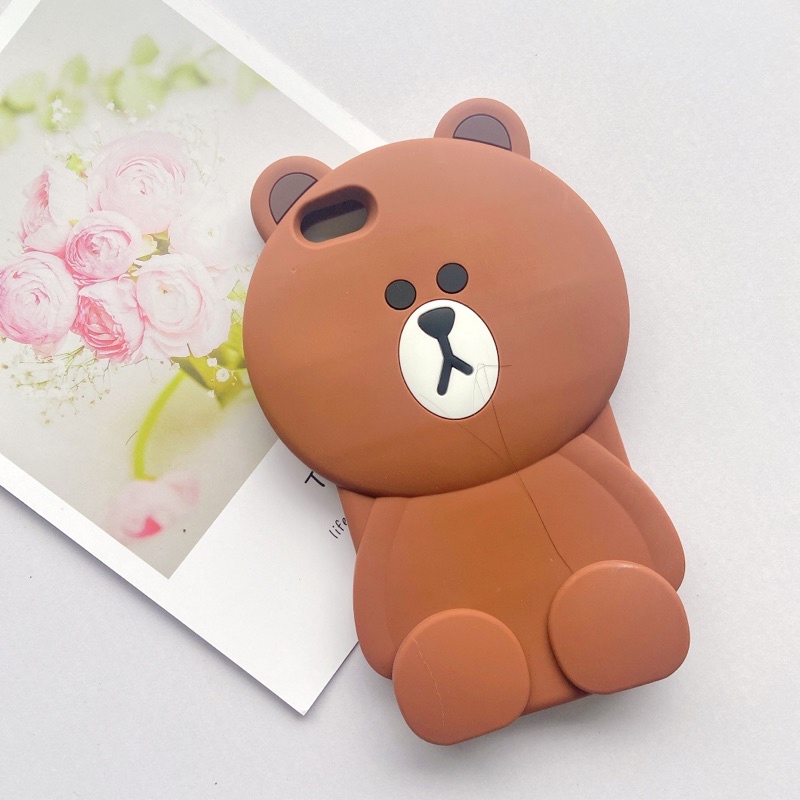 Ốp thú silicon iphone gấu brown cho ip6/6s/6pl/6spl/7pl/8pl/x/xs/xsm/11/11prm/12prm