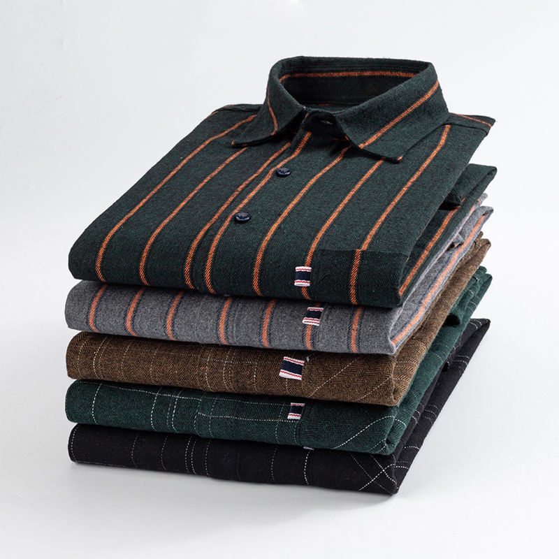 Áo Sơ Mi Ca Rô Dài Tay Dáng Rộng Thời Trang Hongkong Cá Tính Dành Cho Nam Trung Niên 2022