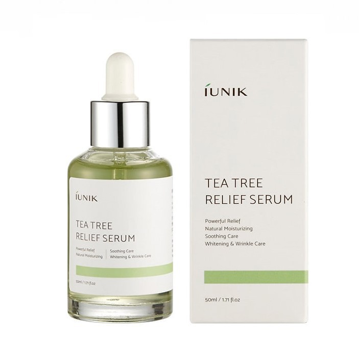 Tinh chất dưỡng dành cho mụn và nhạy cảm IUNIK Tea Tree Relief Serum 50ml