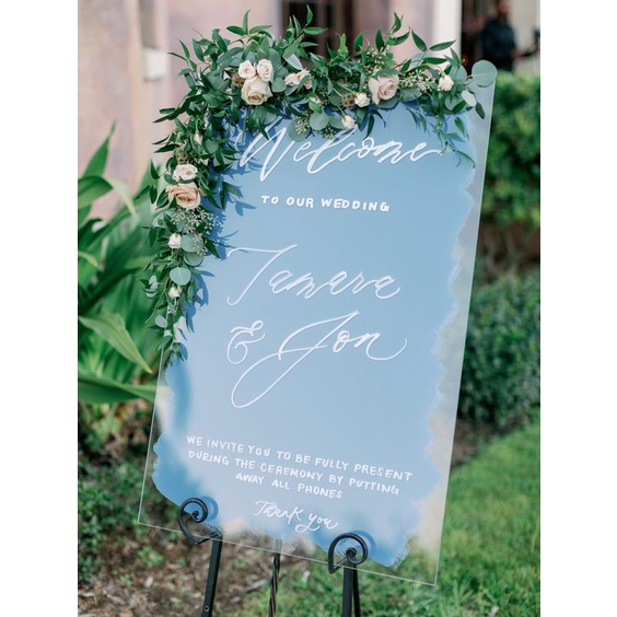 Bảng Cổng Cưới,Bảng Welcome Mica Trang Trí Đám Cưới Nhiều Màu Sắc| Thao Wedding Guestbook
