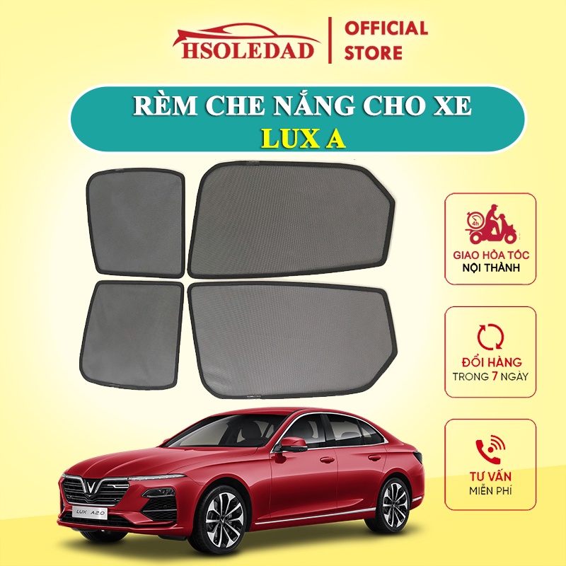 Rèm che nắng nam châm cho xe Vinfast Lux A, bộ 4 tấm cho 4 cửa, hàng loại 1 cao cấp nhất, vừa khít kính