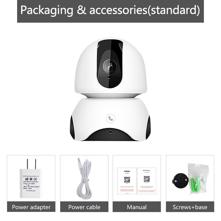 Camera IP Giám sát Chế độ ban đêm góc rộng 1080P HD Tự động theo dõi wifi không dây mạng camera quan sát | BigBuy360 - bigbuy360.vn