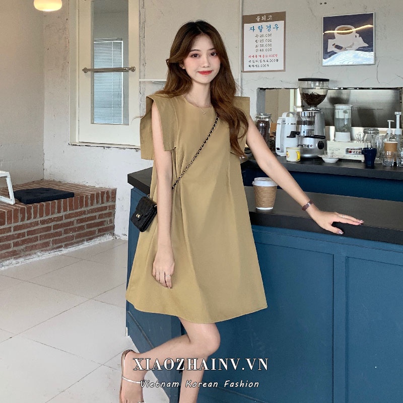 Đầm Chữ A Không Tay Màu Sắc Đơn Giản Phong Cách Hàn Quốc | BigBuy360 - bigbuy360.vn