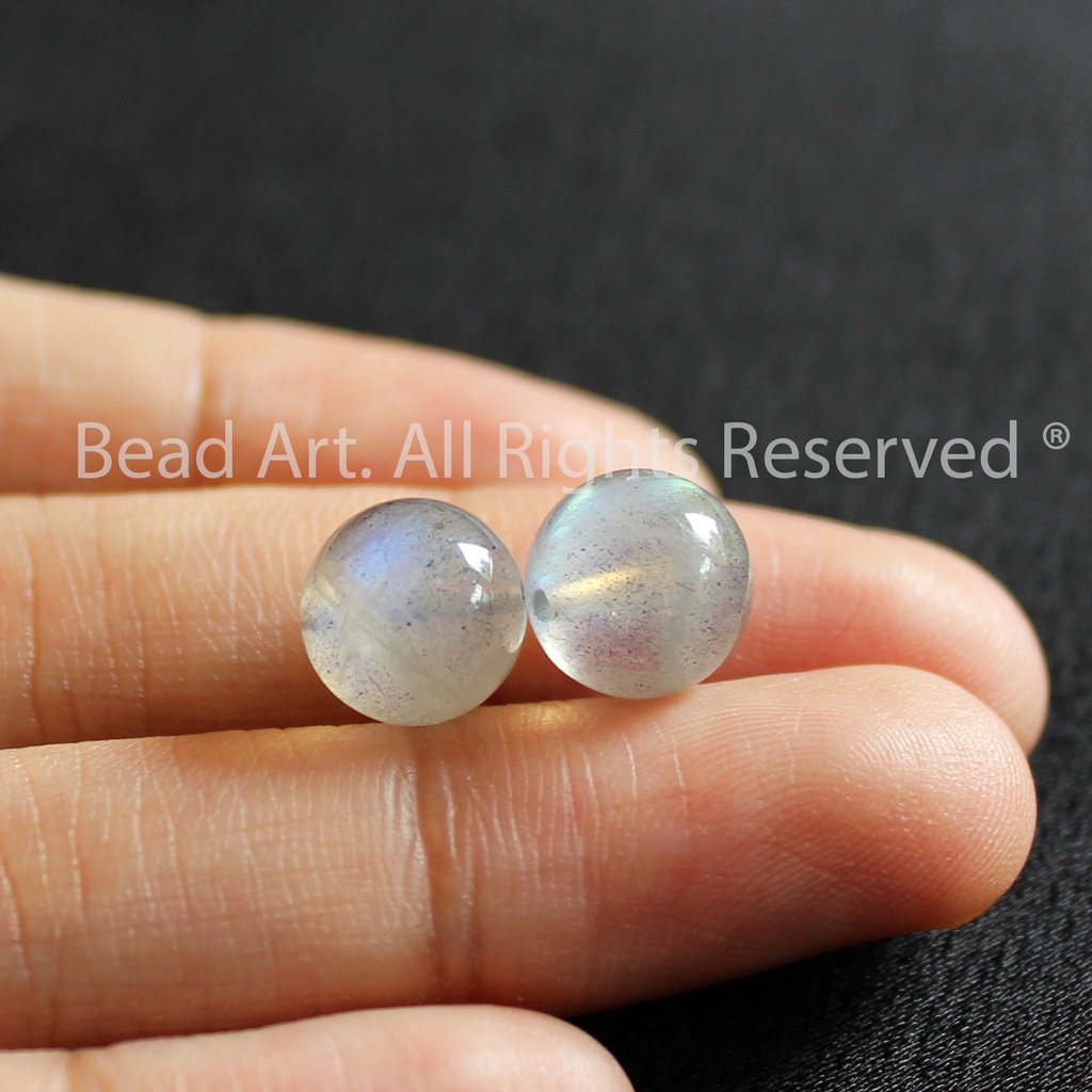 9MM Labradorite Ánh Cầu Vồng Loại AB, Đá Phối Vòng Tay Phong Thuỷ, Chuỗi Hạt, Mọi Cung Mệnh S50 - Bead Art