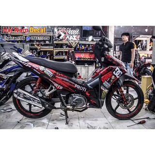 Tem Trùm Wave RSX 110 Đen Đỏ Shining Monkey