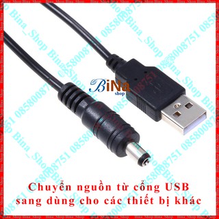 Cáp nguồn USB sang DC dài 80cm
