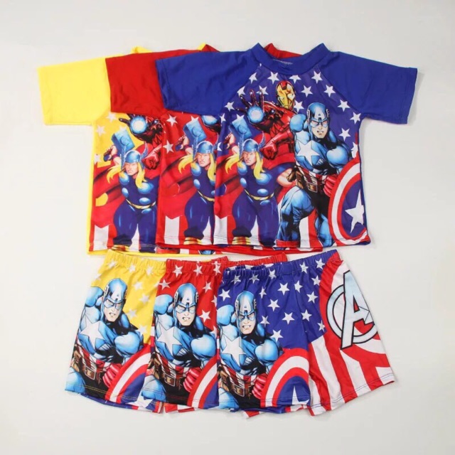 Đồ bơi bé trai đội trưởng mỹ captain America (15-22kg) _Lan Nhi