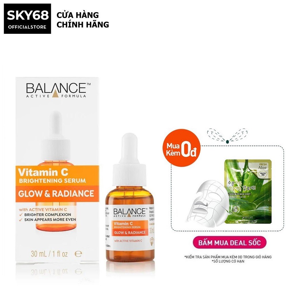 Tinh Chất giảm Thâm, Trắng Da Balance Active Formula Vitamin C Brightening Serum 30ml