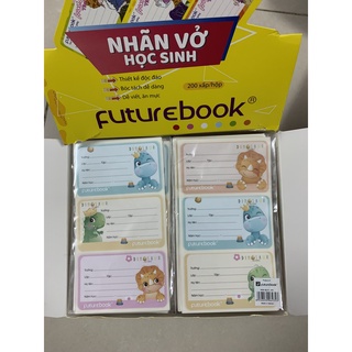 Nhãn vở Futurebook Khủng Long - 5 xấp (15 nhãn)