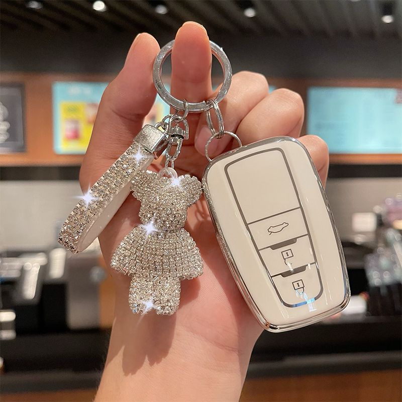Vỏ TPU Chrome Bảo Vệ Chìa Khóa Xe Hơi Toyota Corolla Camry Ralinda Asian Dragon CHr Sự Bảo Vệ