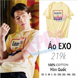 E.X.O Áo phông không cổ ngắn tay