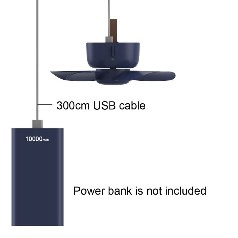 Quạt trần USB 5V 4 tốc độ kèm điều khiển từ xa