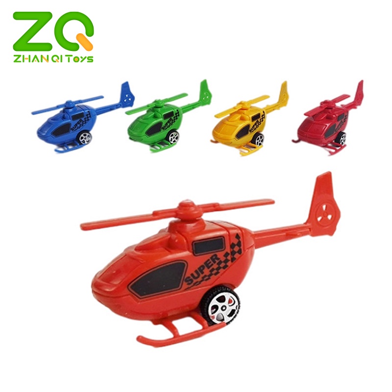 Mô hình đồ chơi máy bay trực thăng kéo lùi ZHAN QI TOYS nhỏ nhắn đáng yêu vui nhộn dành cho bé