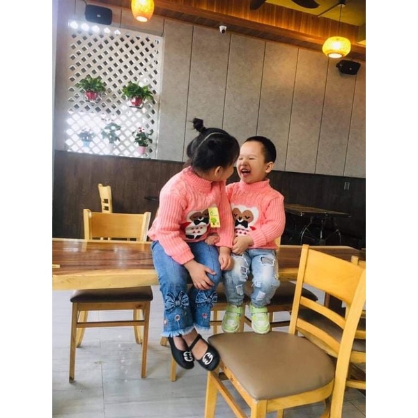 sét 3 áo len+2 mũ ấm cho bé