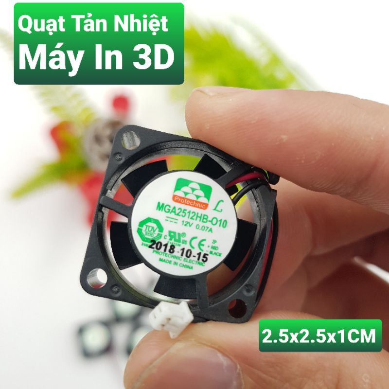 Quạt Tản Nhiệt Máy In 3D💚💚Quạt 2.5CM💚💚Quạt Máy In 25x25x10MM 2510 12V💚💚Quạt 2.5x.2.5x1CM