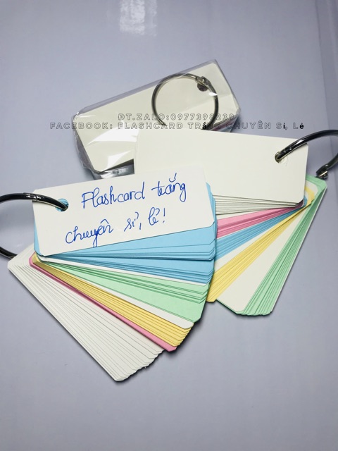 Flashcards Học Từ Vựng Ngoại Ngữ Trung Nhật Anh Hàn Đức Đáng Yêu như hình 3x8cm