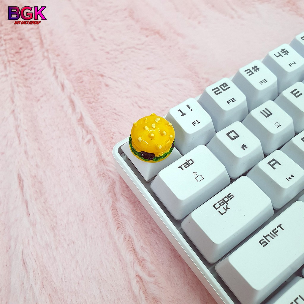 Keycap lẻ Artisan hình bánh mì hamberger cực đẹp.