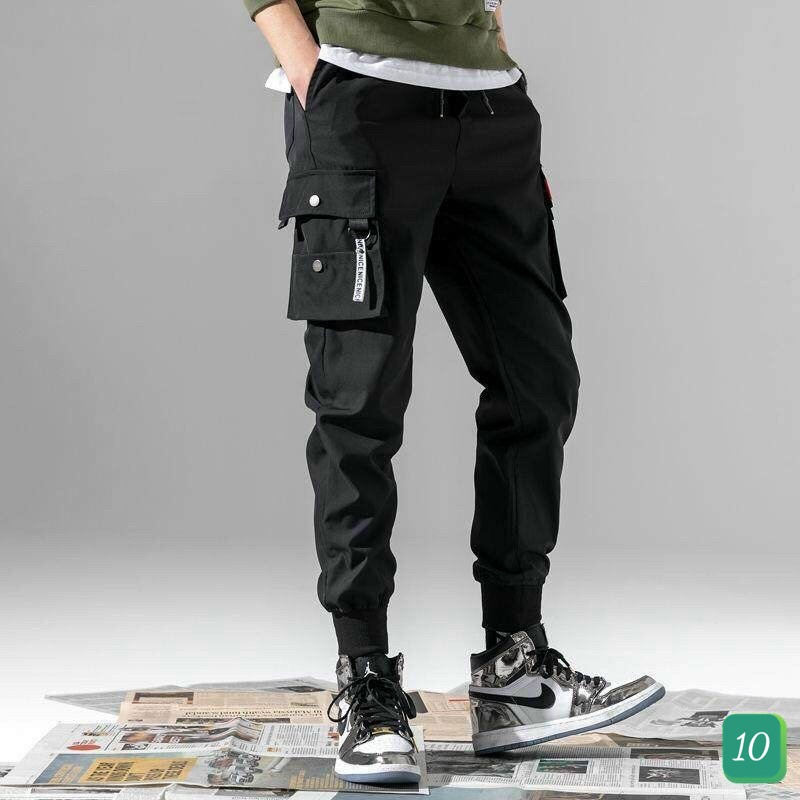 Quần Jogger Kaki Nam Thể Thao Túi Hộp Lưng Thun Ống Bó Co Giãn Basic T57