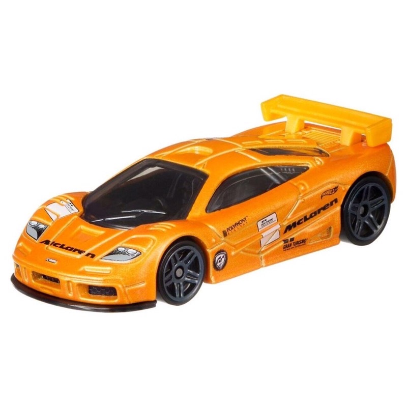 Xe mô hình Hot Wheels Mclaren F1 GTR, màu cam hiếm hotwheels Gran Turismo
