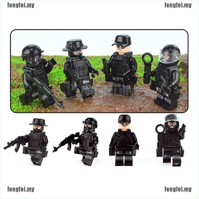Mô Hình Lắp Ráp Lego Hình Xe Cảnh Sát Quân Đội Swat
