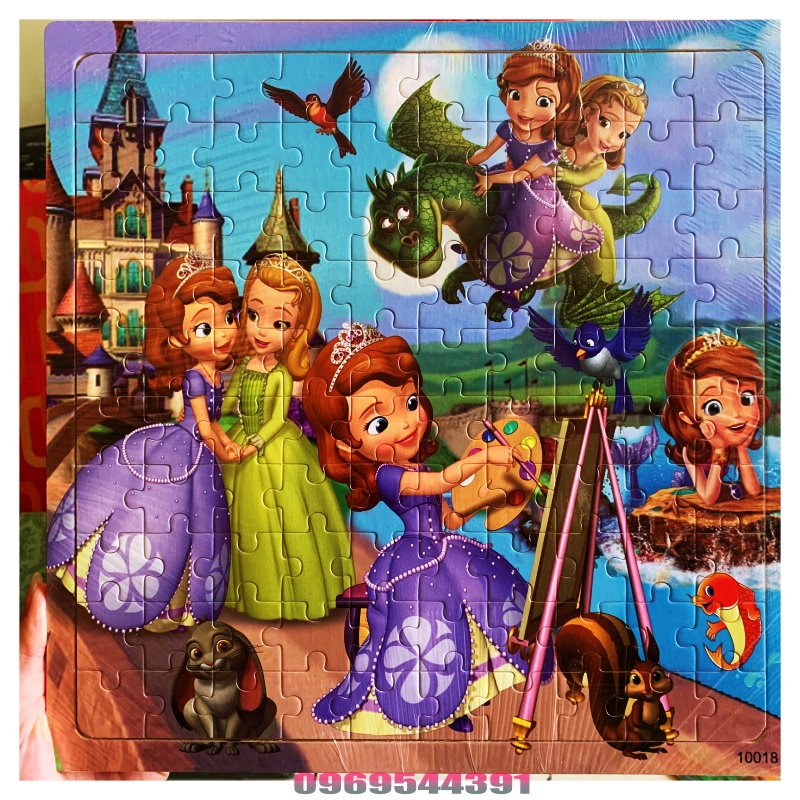 [100 miếng] Bộ tranh ghép hình gỗ puzzle - Tranh xếp hình