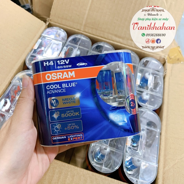 Bộ 2 bóng đèn H4 Osram tiêu chuẩn Đức