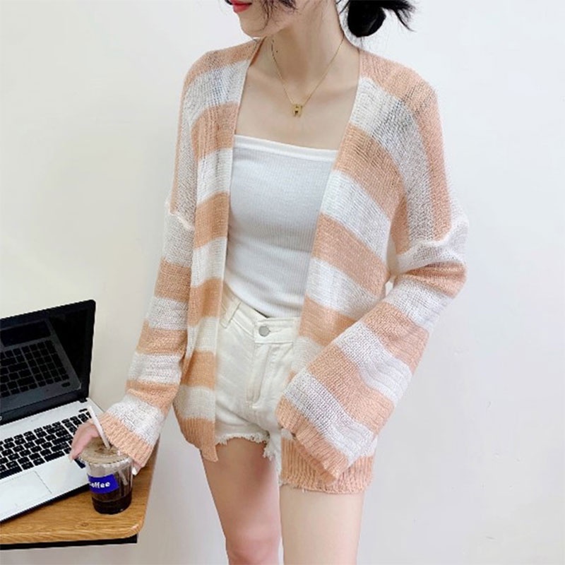 Áo khoác cardigan YEYA dệt kim tay dài dáng rộng thời trang dành cho nữ