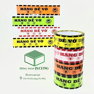 1cuộn băng keo in chữ hàng dễ vỡ 100yard